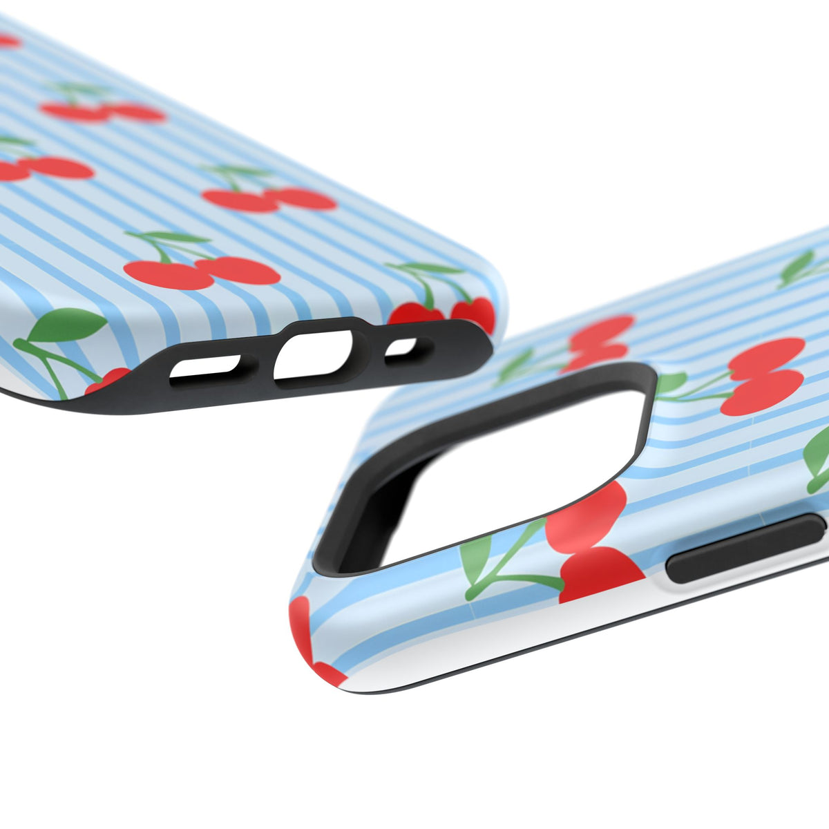 Sunday Market Magnetic Impact Phone Case — Blue Stripe Retro Design