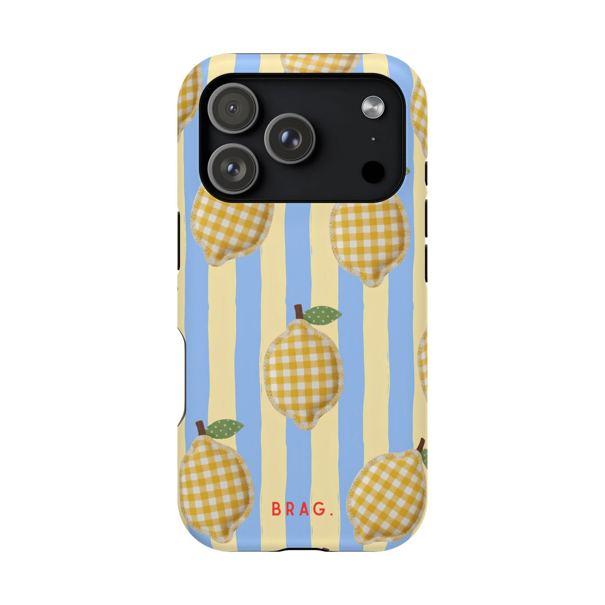 Lemon checks Magnetic Impact-Resistant Phone Case