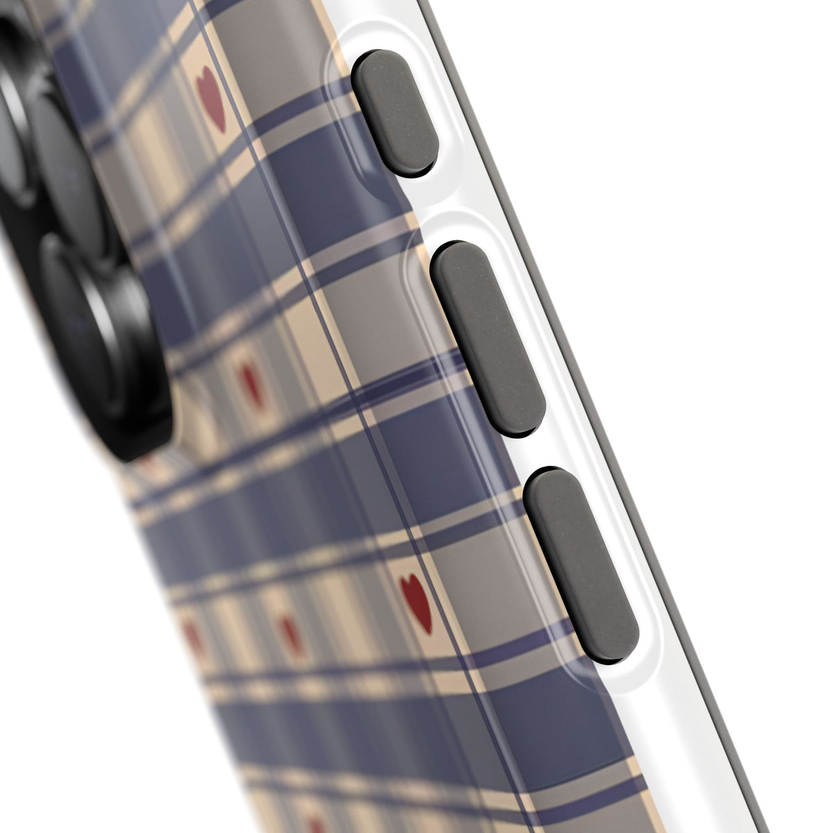 Heart Plaid Magnetic Impact-Resistant Phone Case