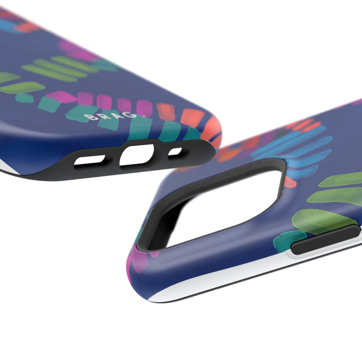Blue Palm Magnetic Impact-Resistant Phone Case