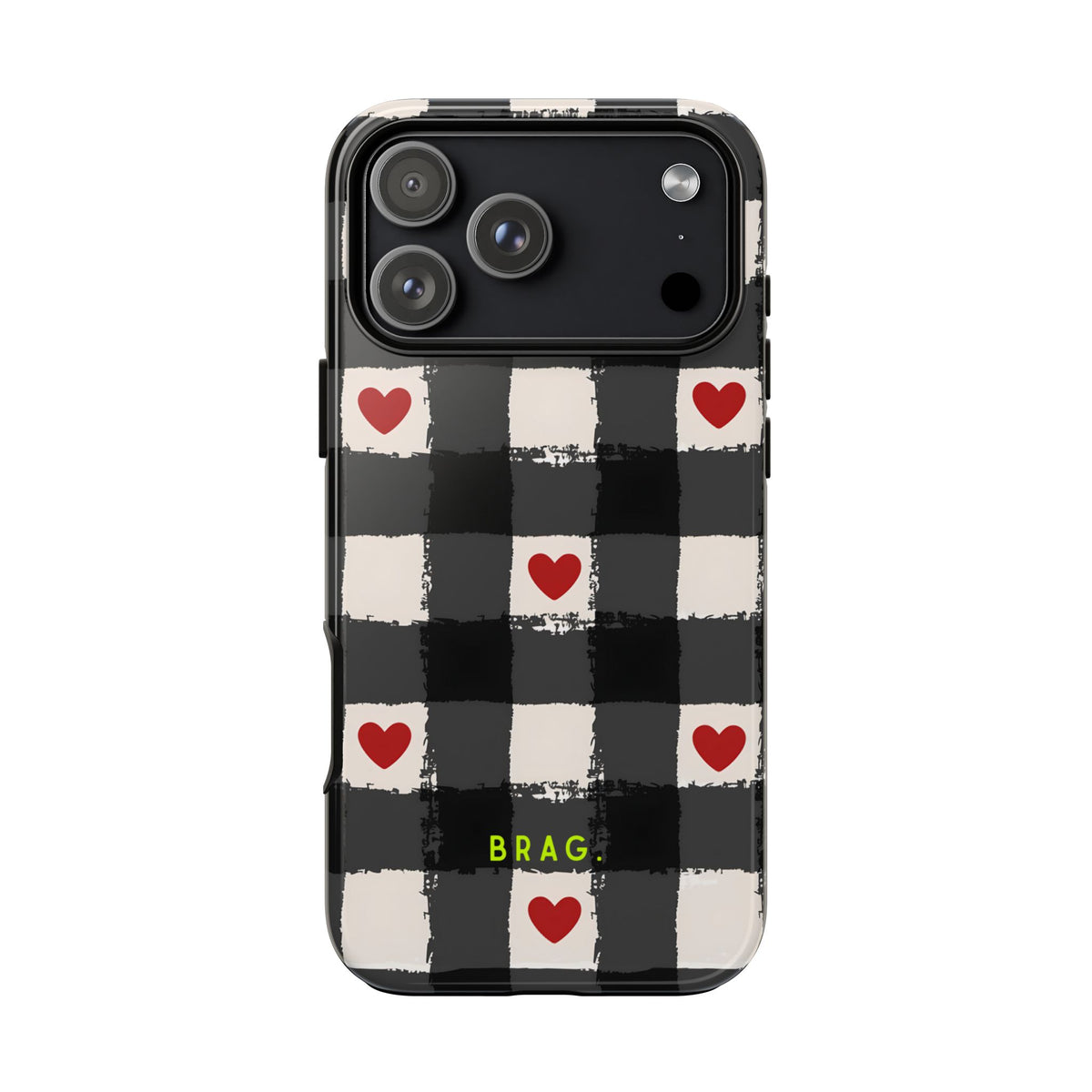 Lucky Heart Tough Phone Case – Shockproof Protective iPhone Cover