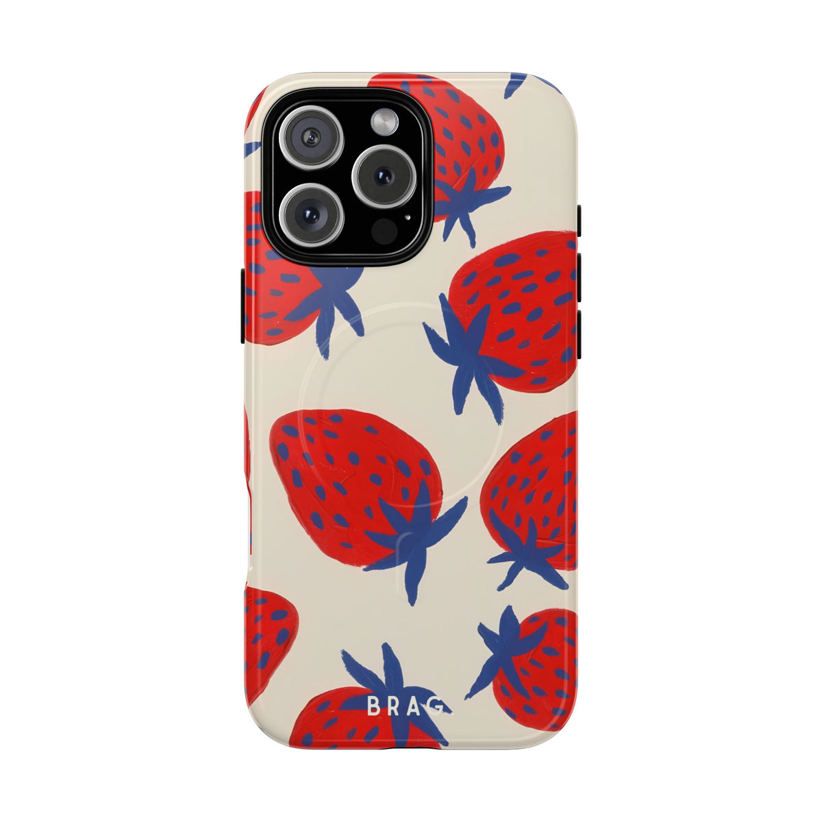 Strawberry Field MagSafe Tough Phone Case — Magnetic Protective Cover