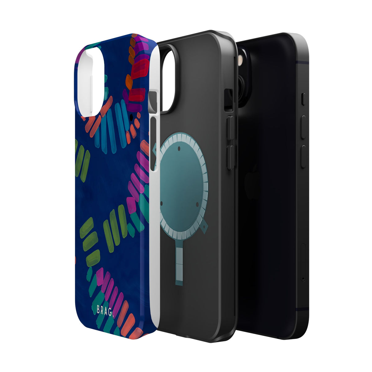Blue Palm Magnetic Impact-Resistant Phone Case