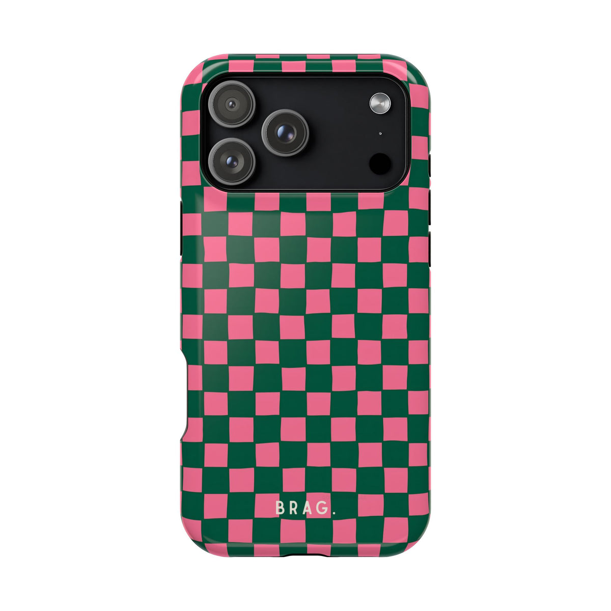 Rasberry Checks Magnetic Impact-Resistant Phone Case