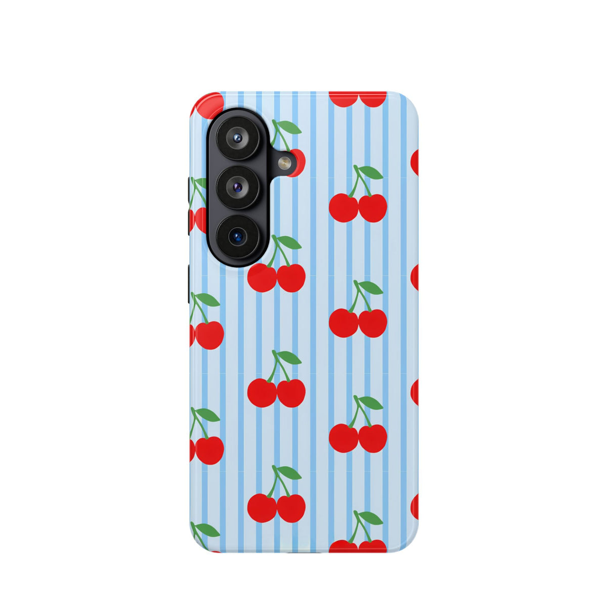 Sunday Market Magnetic Impact Phone Case — Blue Stripe Retro Design