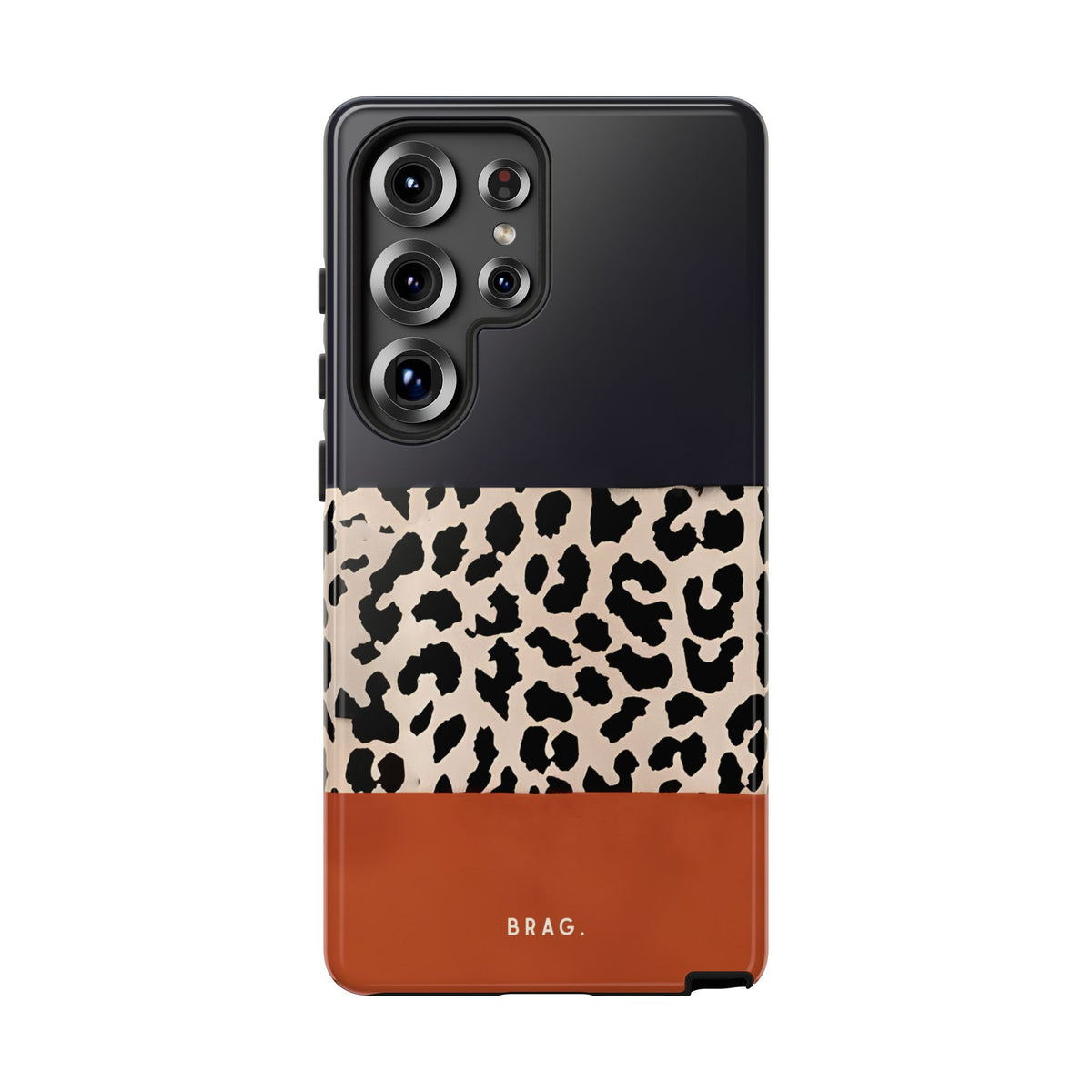 Leopard Block Tough Phone Case – Shockproof Protective iPhone Cover