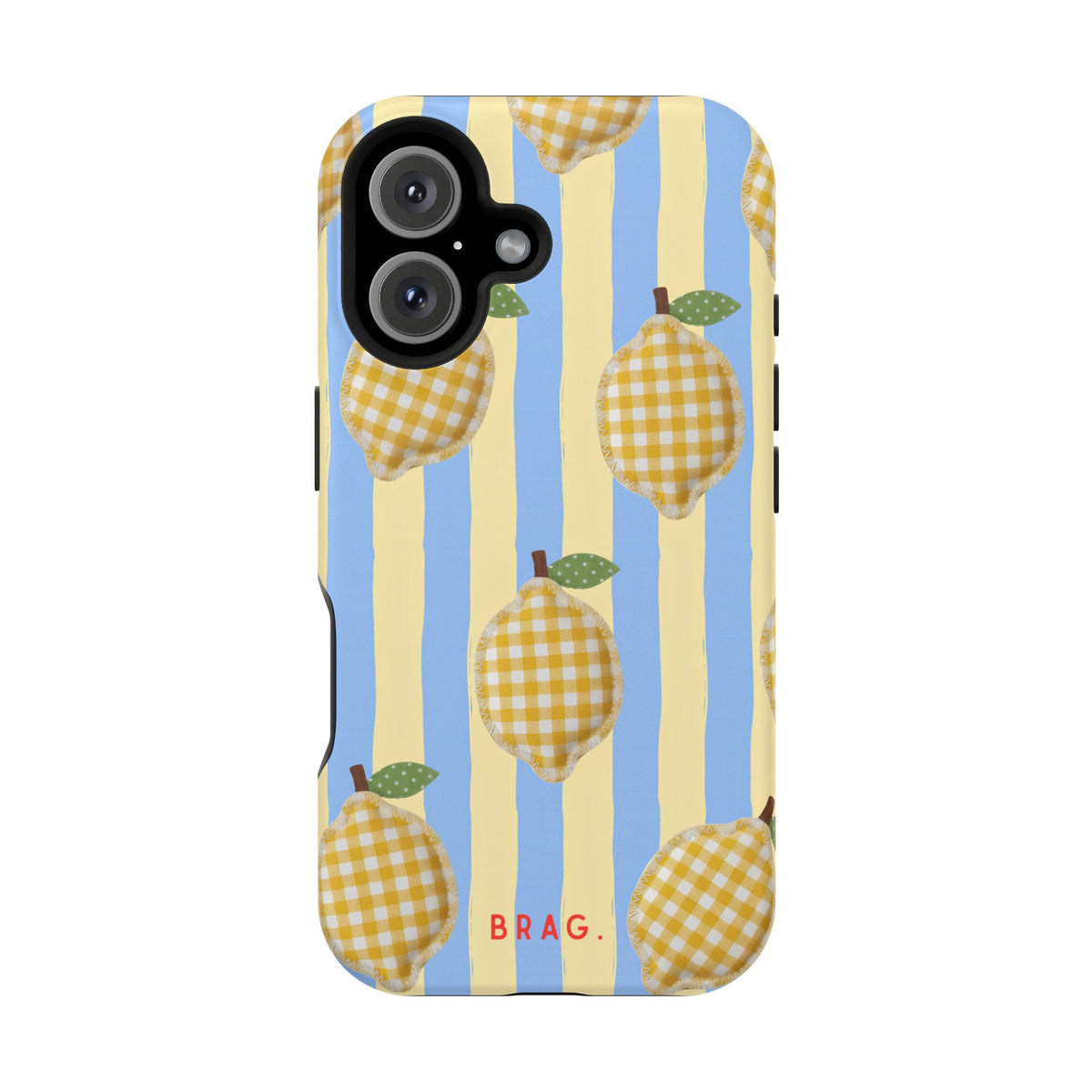 Lemon checks Magnetic Impact-Resistant Phone Case