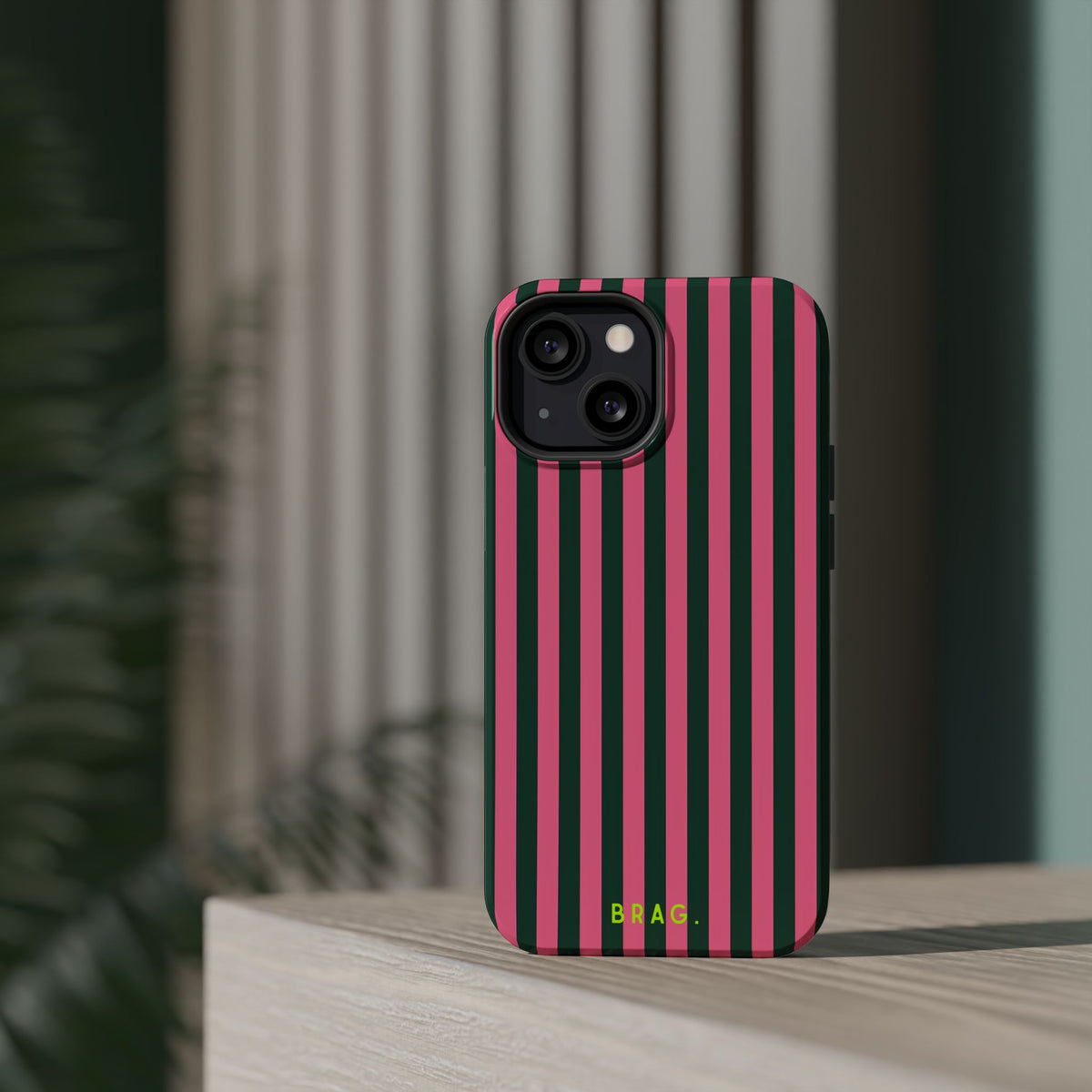 Flamingo Stripe Magnetic Impact-Resistant Phone Case