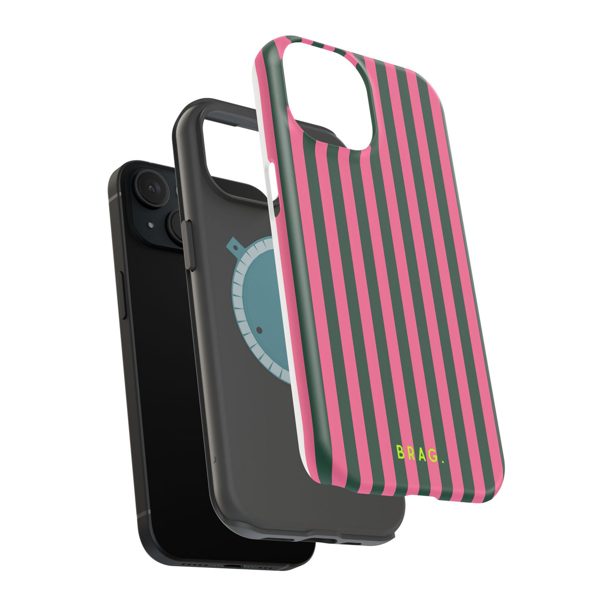 Flamingo Stripe Magnetic Impact-Resistant Phone Case