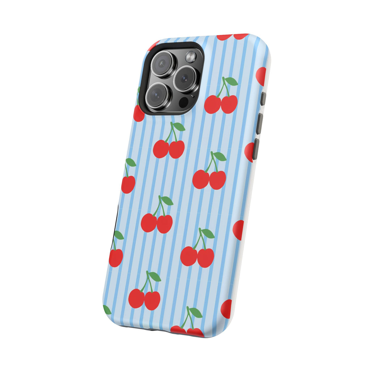 Sunday Market Magnetic Impact Phone Case — Blue Stripe Retro Design