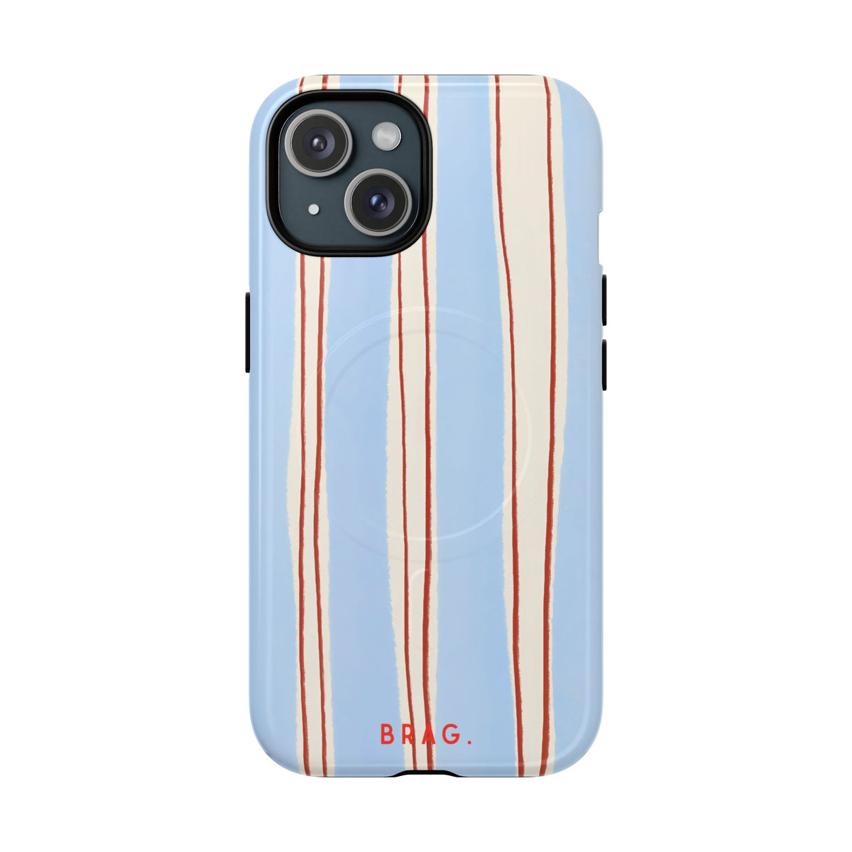 Blue Linen MagSafe Tough Phone Case — Magnetic Protective Cover