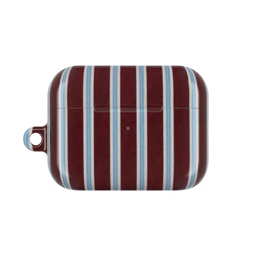 Maroon Lines AirPod Case – Slim Protective Charging Case