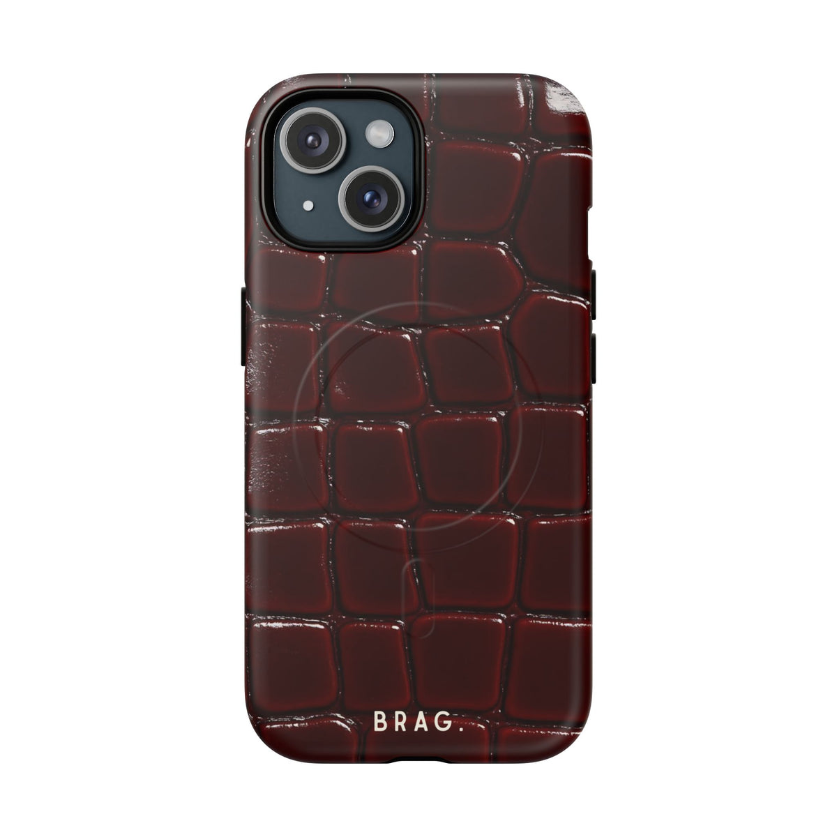 Cherry Leather MagSafe Tough Phone Case — Magnetic Protective Cover