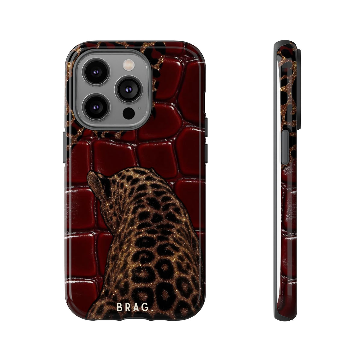 Leopard Lounge Tough Phone Case – Shockproof Protective iPhone Cover
