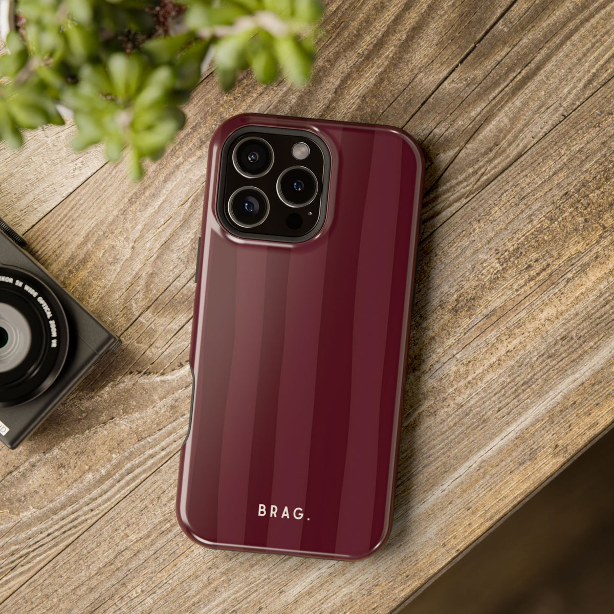 Dark Cherry Magnetic Impact-Resistant Phone Case