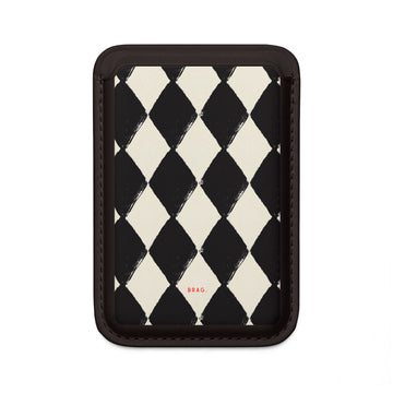 Ivory Harlequin MagSafe Vegan Wallet — Slim Phone Card Holder