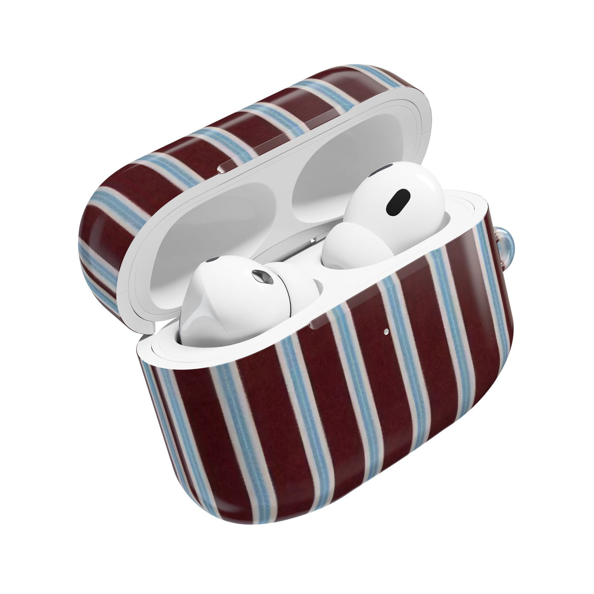 Maroon Lines AirPod Case – Slim Protective Charging Case