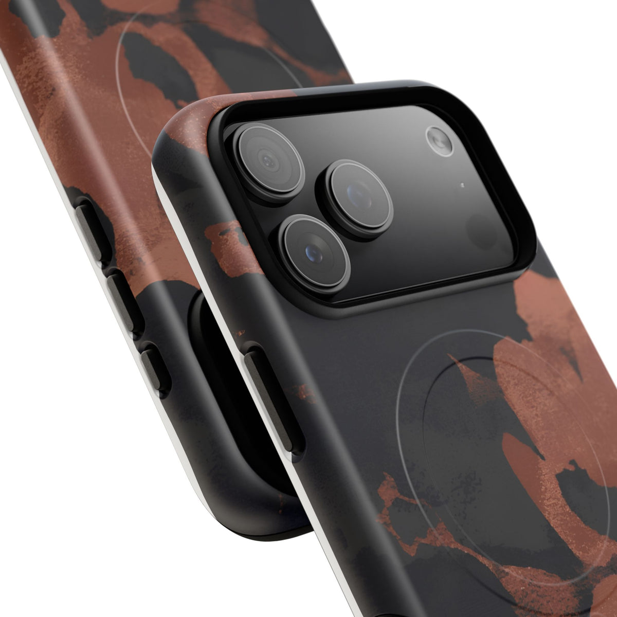 Terracotta Bloom MagSafe Tough Phone Case — Magnetic Protective Cover