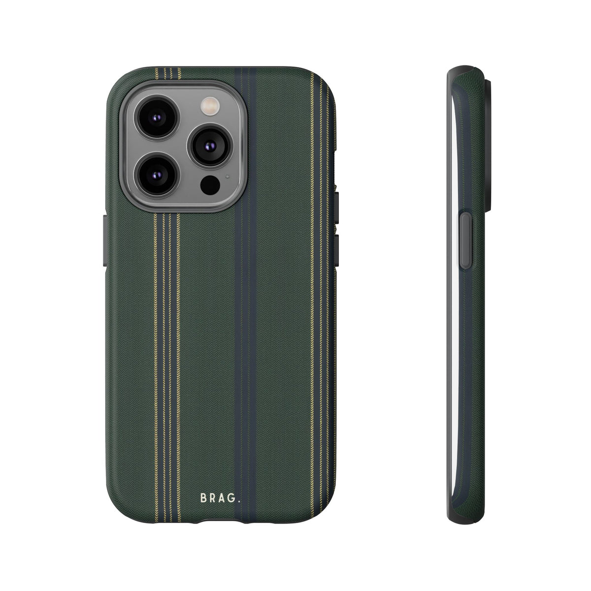 Olive Pinstripe Tough Phone Case – Shockproof Protective iPhone Cover