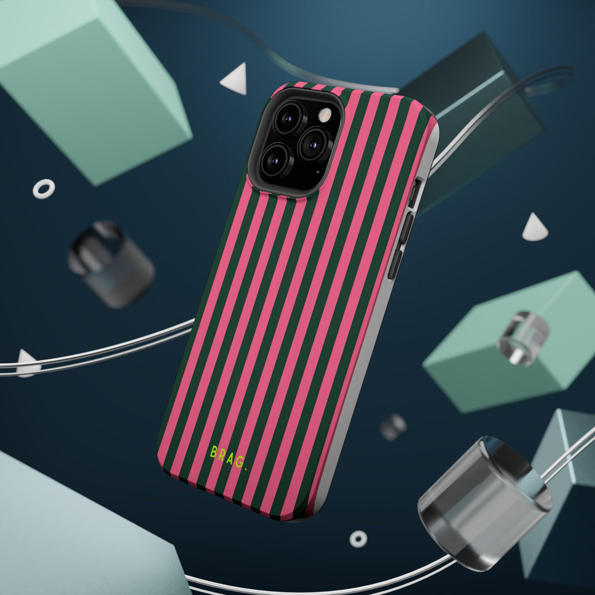 Flamingo Stripe Magnetic Impact-Resistant Phone Case