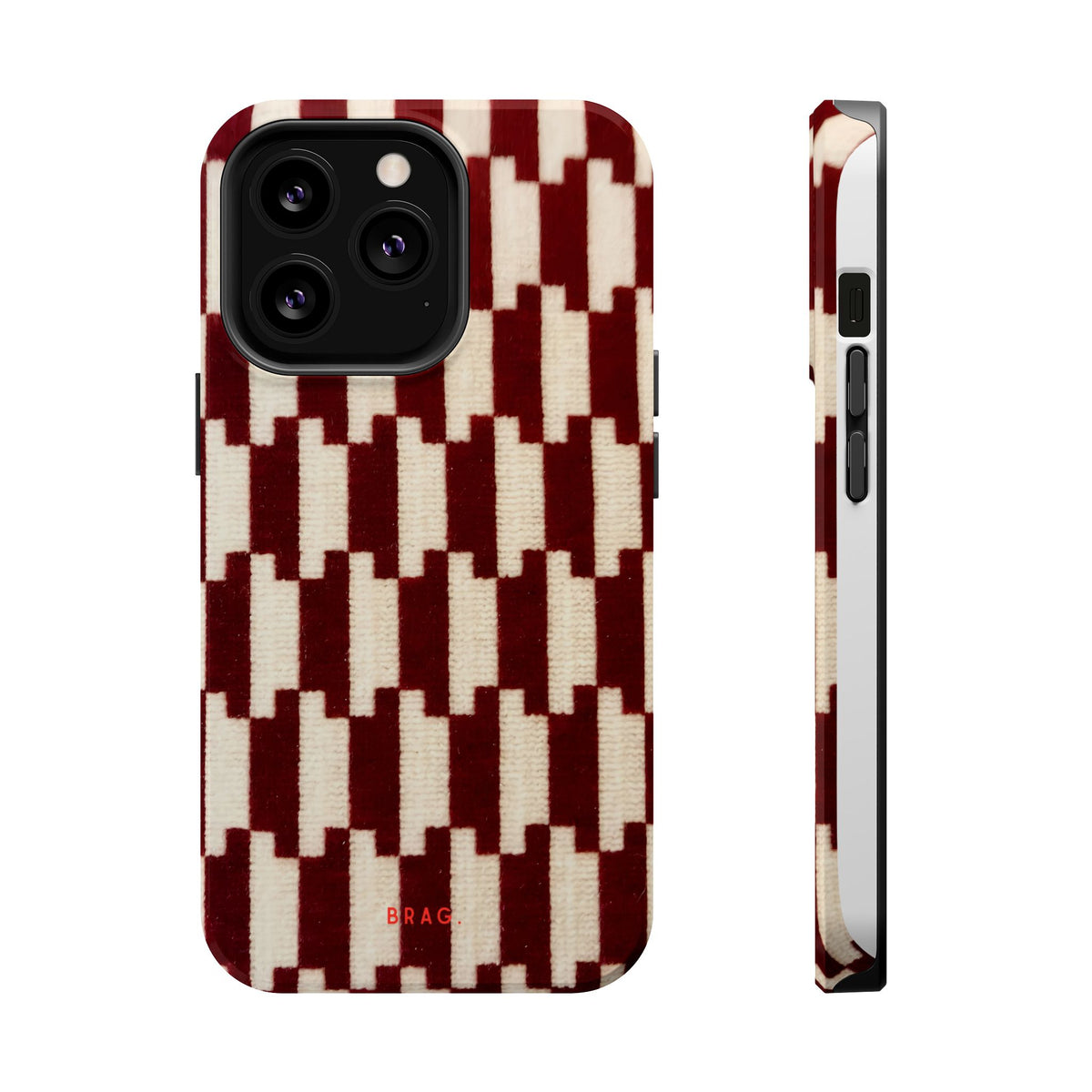 Wine & Cream Magnetic Impact-Resistant Phone Case