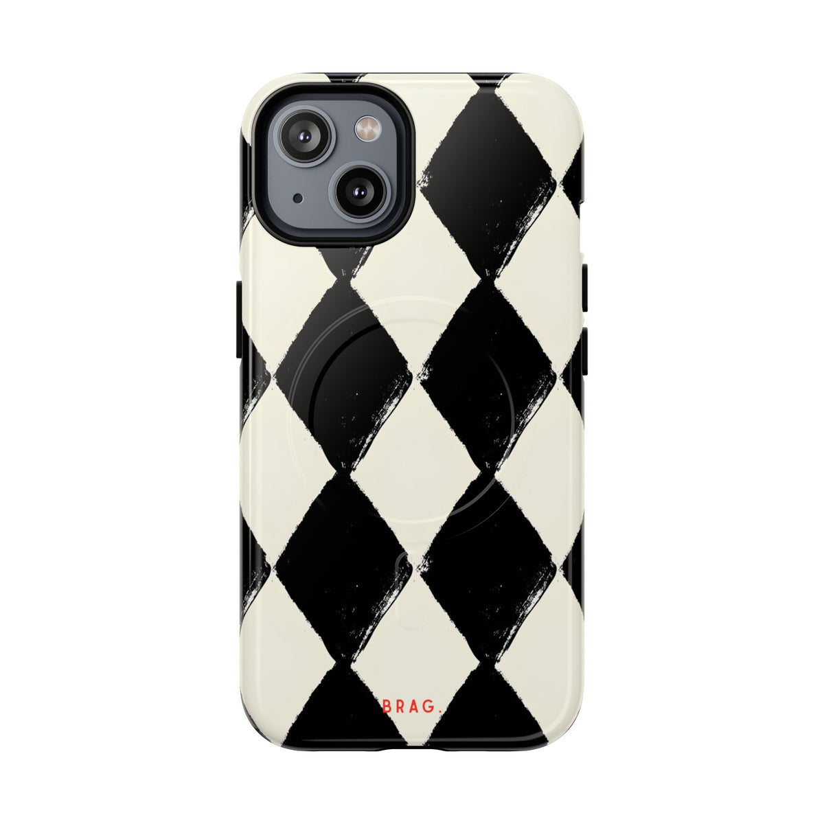 Ivory Harlequin MagSafe Tough Phone Case — Magnetic Protective Cover