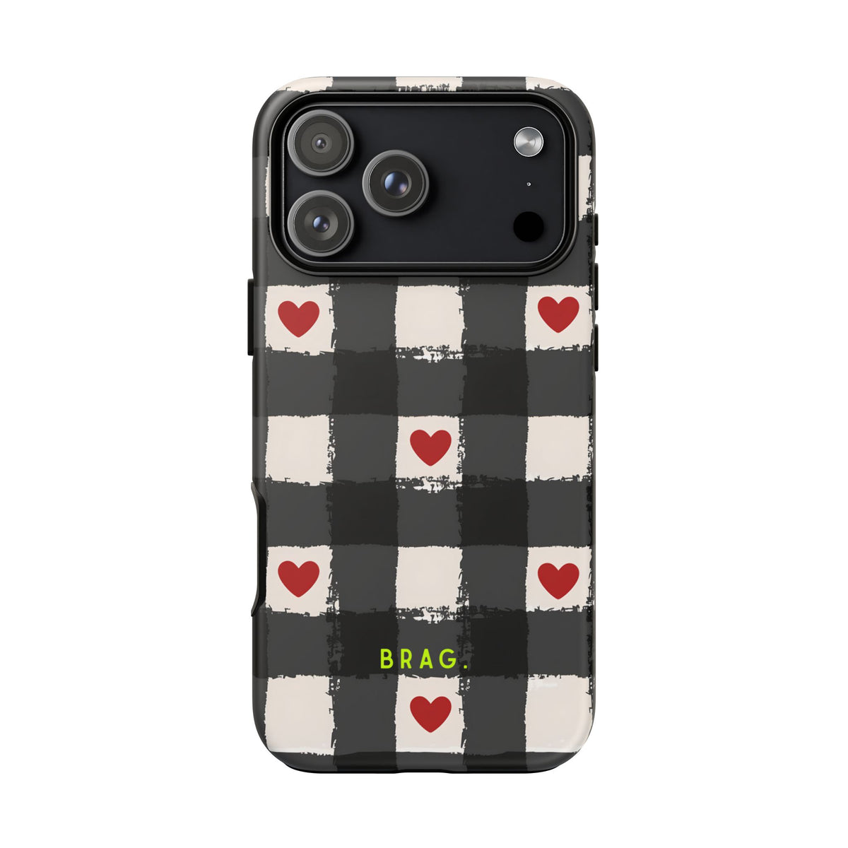 Lucky Heart Tough Phone Case – Shockproof Protective iPhone Cover