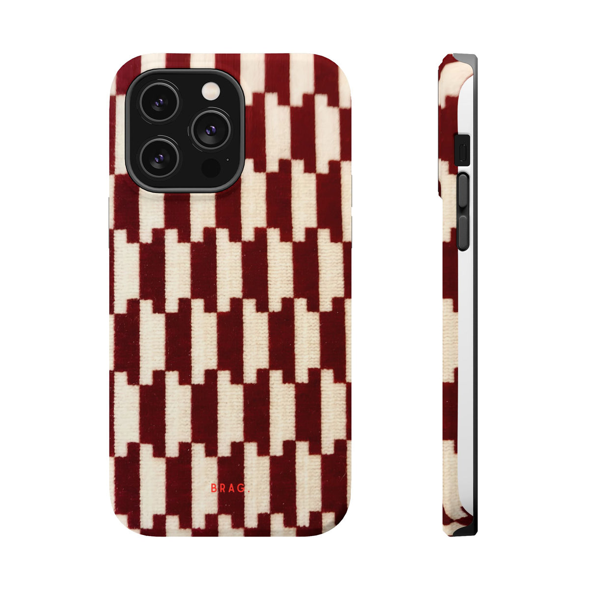 Wine & Cream Magnetic Impact-Resistant Phone Case