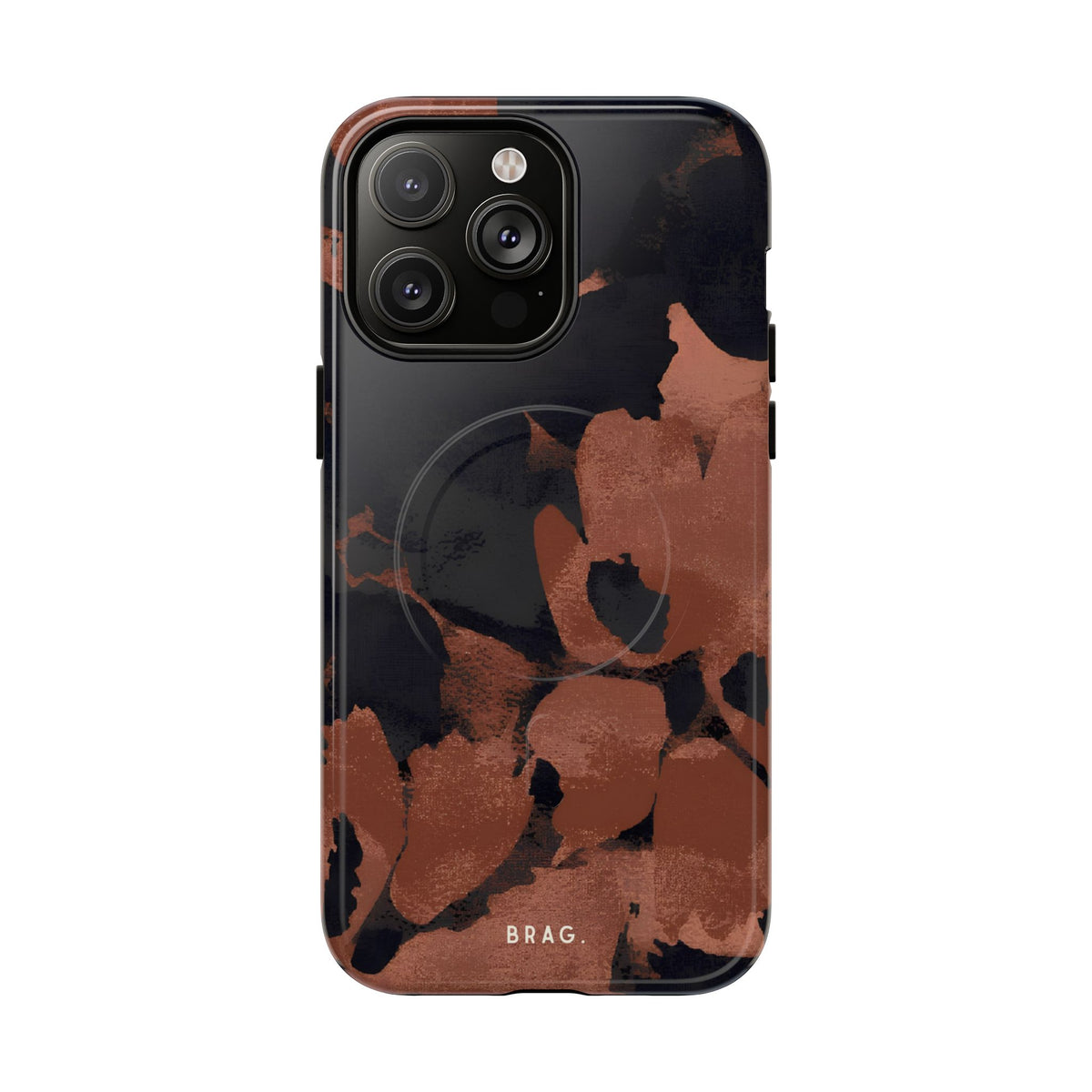 Terracotta Bloom MagSafe Tough Phone Case — Magnetic Protective Cover