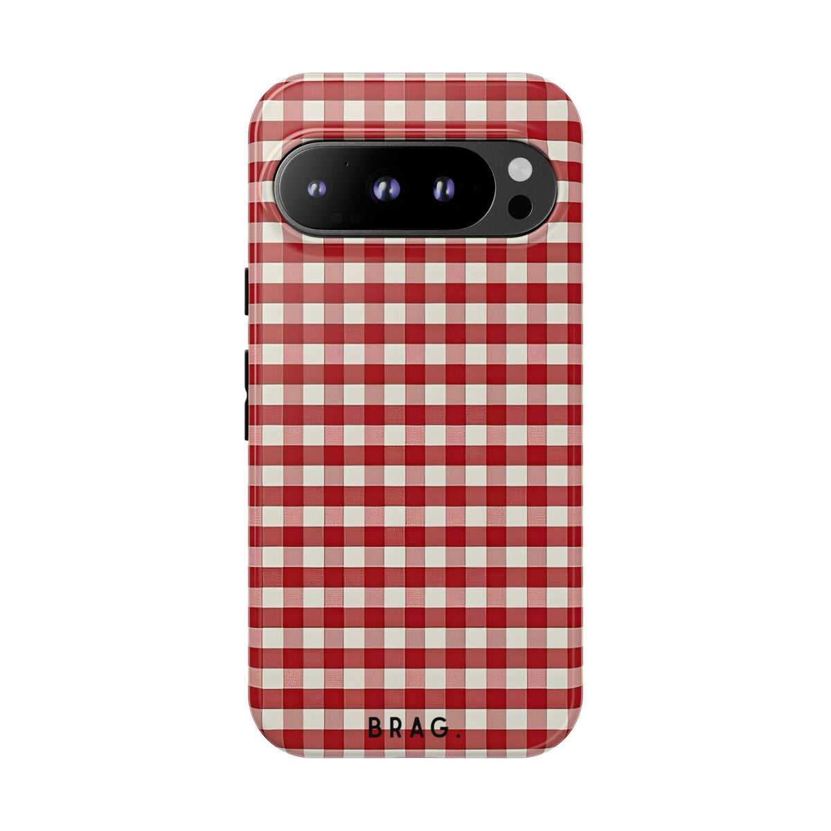 Red Gingham Tough Phone Case – Shockproof Protective iPhone Cover