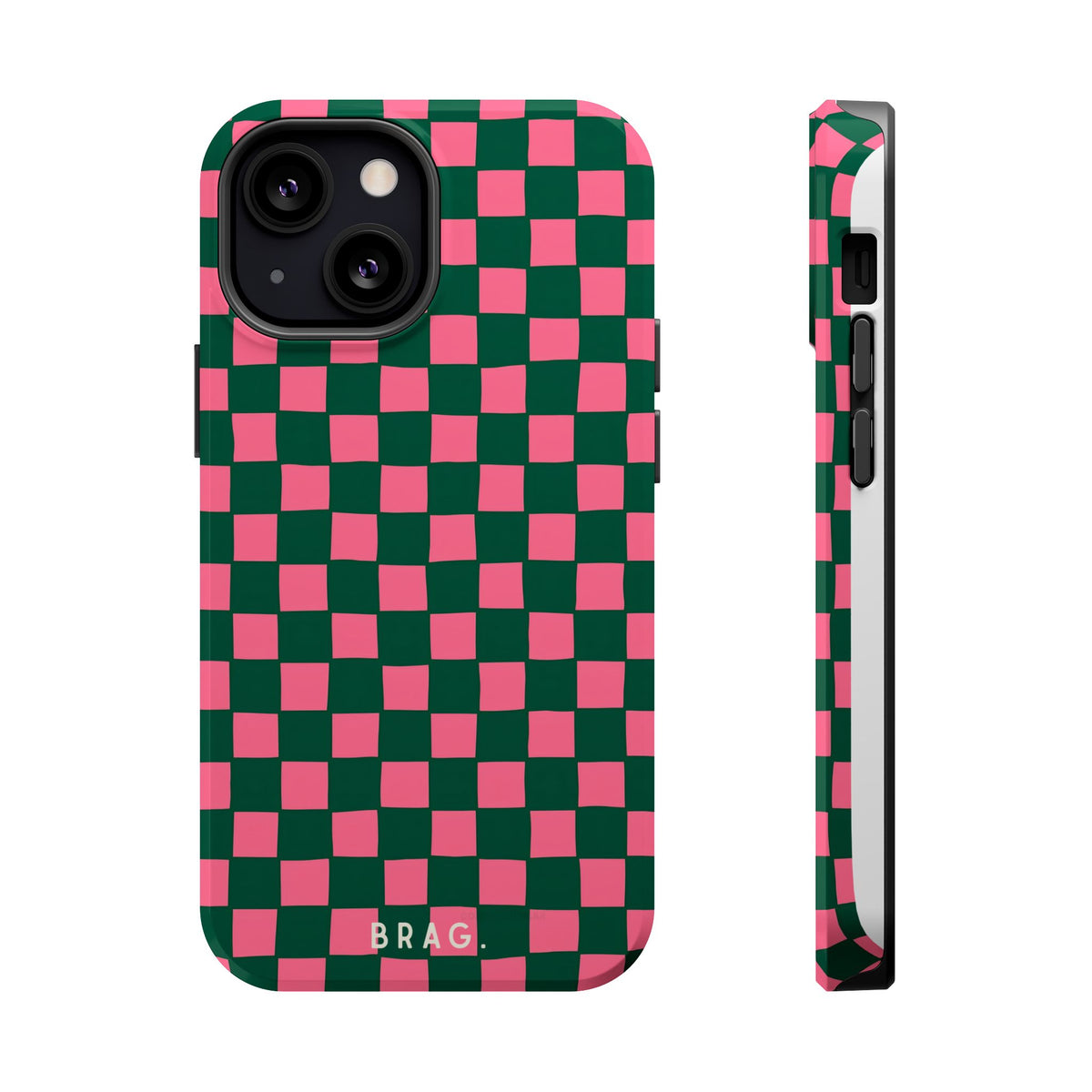 Rasberry Checks Magnetic Impact-Resistant Phone Case