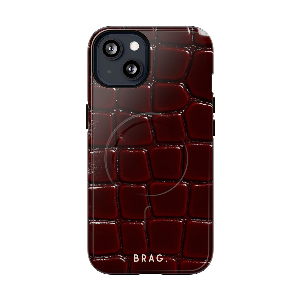 Cherry Leather MagSafe Tough Phone Case — Magnetic Protective Cover