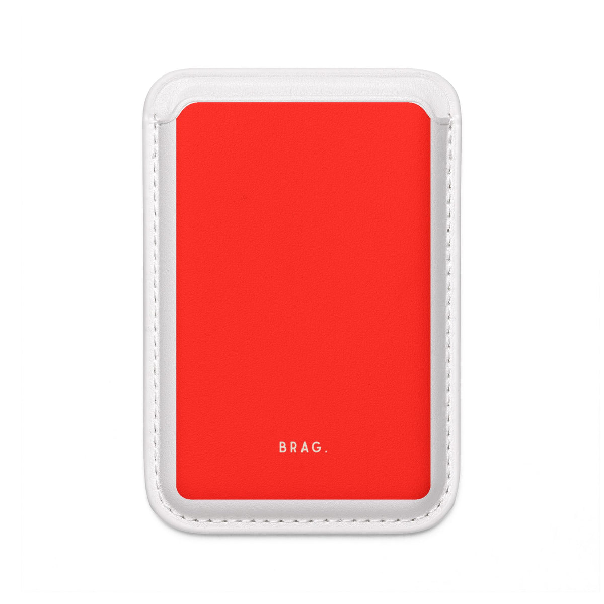 Brag Red MagSafe Vegan Wallet — Slim Phone Card Holder