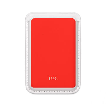 Brag Red MagSafe Vegan Wallet — Slim Phone Card Holder