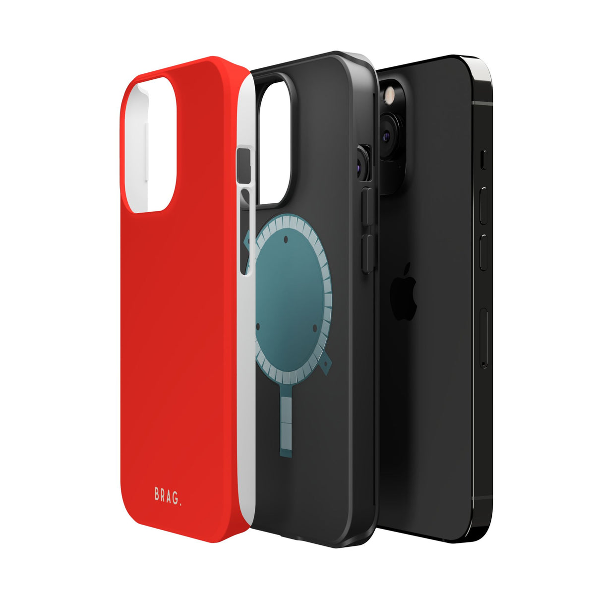 Brag Red Magnetic Impact-Resistant Phone Case