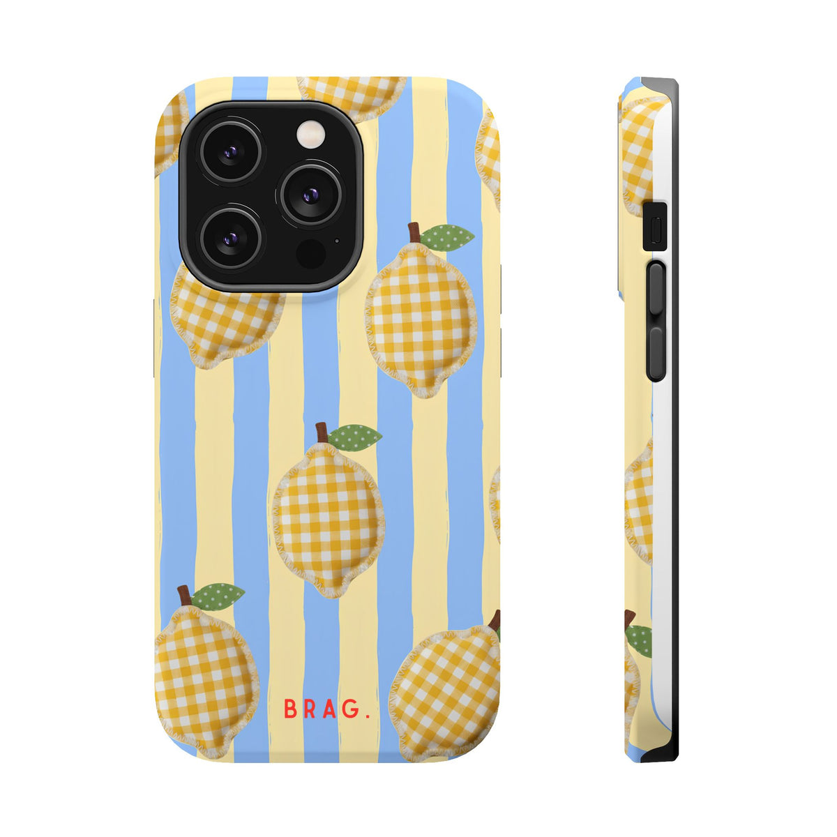 Lemon checks Magnetic Impact-Resistant Phone Case