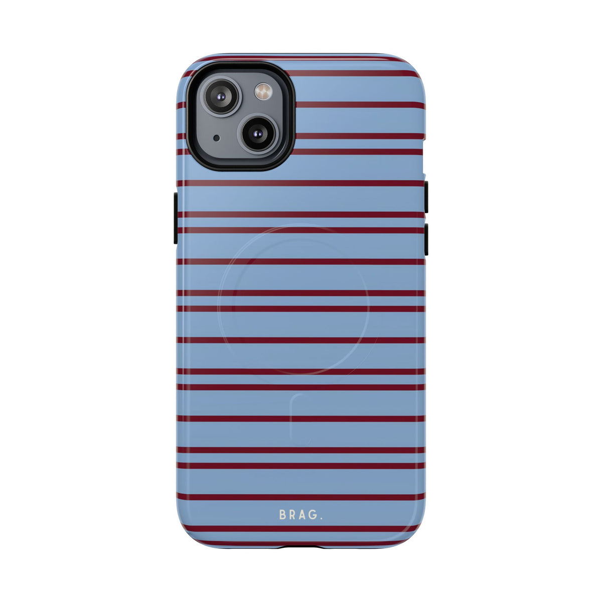 Nautical Stripe MagSafe Tough Phone Case — Magnetic Protective Cover