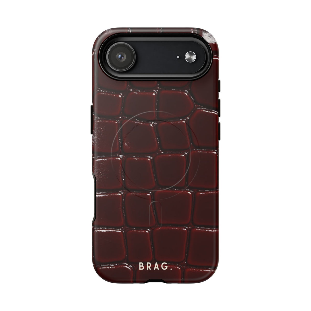 Cherry Leather MagSafe Tough Phone Case — Magnetic Protective Cover