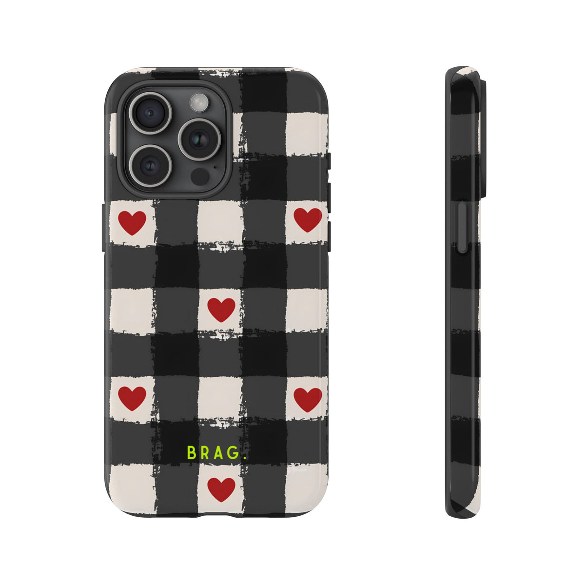 Lucky Heart Tough Phone Case – Shockproof Protective iPhone Cover