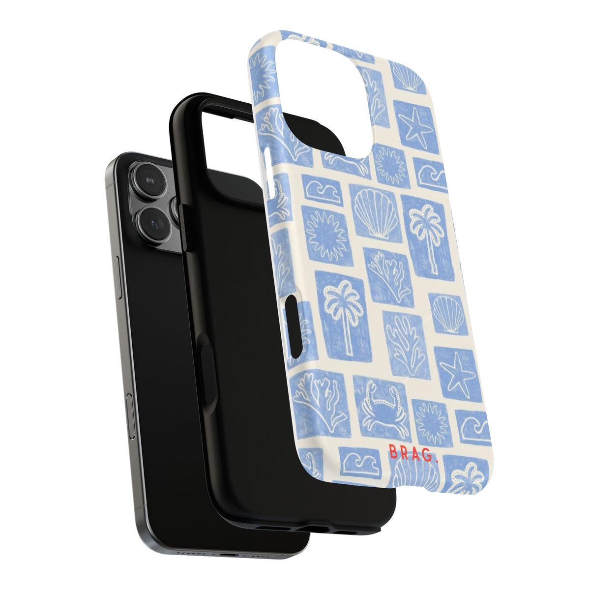 Azure Tiles MagSafe Tough Phone Case — Magnetic Protective Cover