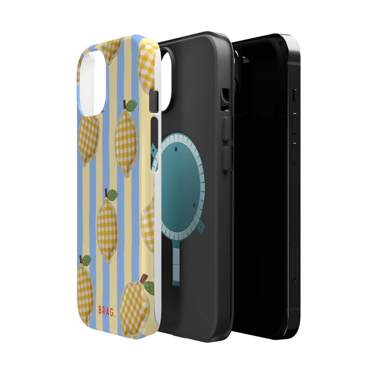 Lemon checks Magnetic Impact-Resistant Phone Case