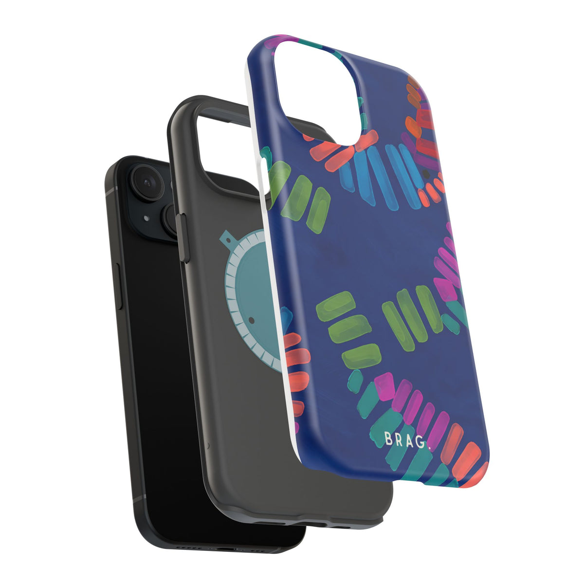 Blue Palm Magnetic Impact-Resistant Phone Case