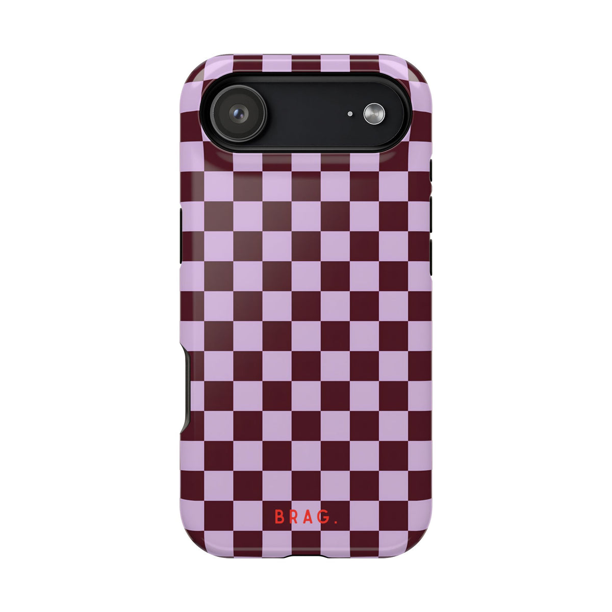 Cherry Check Magnetic Impact-Resistant Phone Case