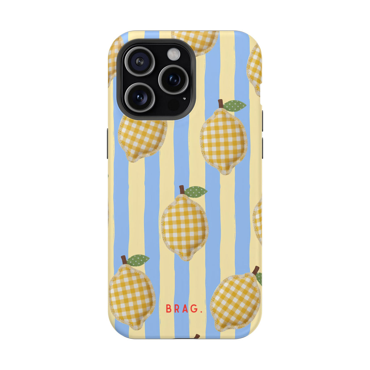 Lemon checks Magnetic Impact-Resistant Phone Case