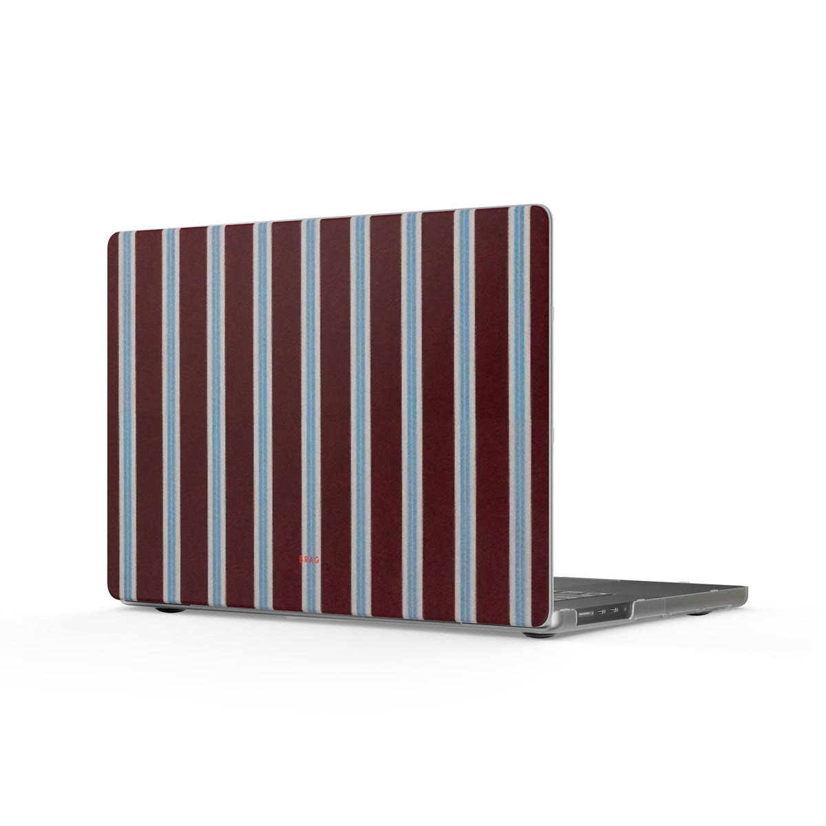 Maroon Lines Matte MacBook Case — Slim Protective Laptop Cover