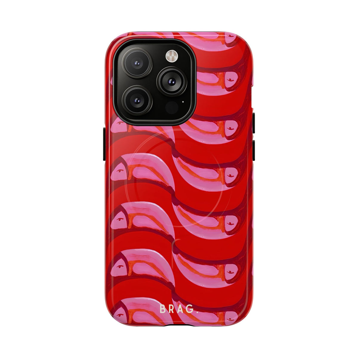 Pink Current MagSafe Tough Phone Case — Magnetic Protective Cover