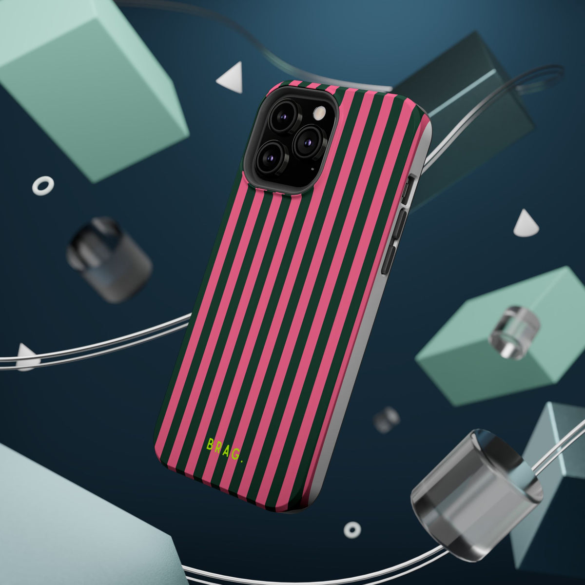 Flamingo Stripe Magnetic Impact-Resistant Phone Case