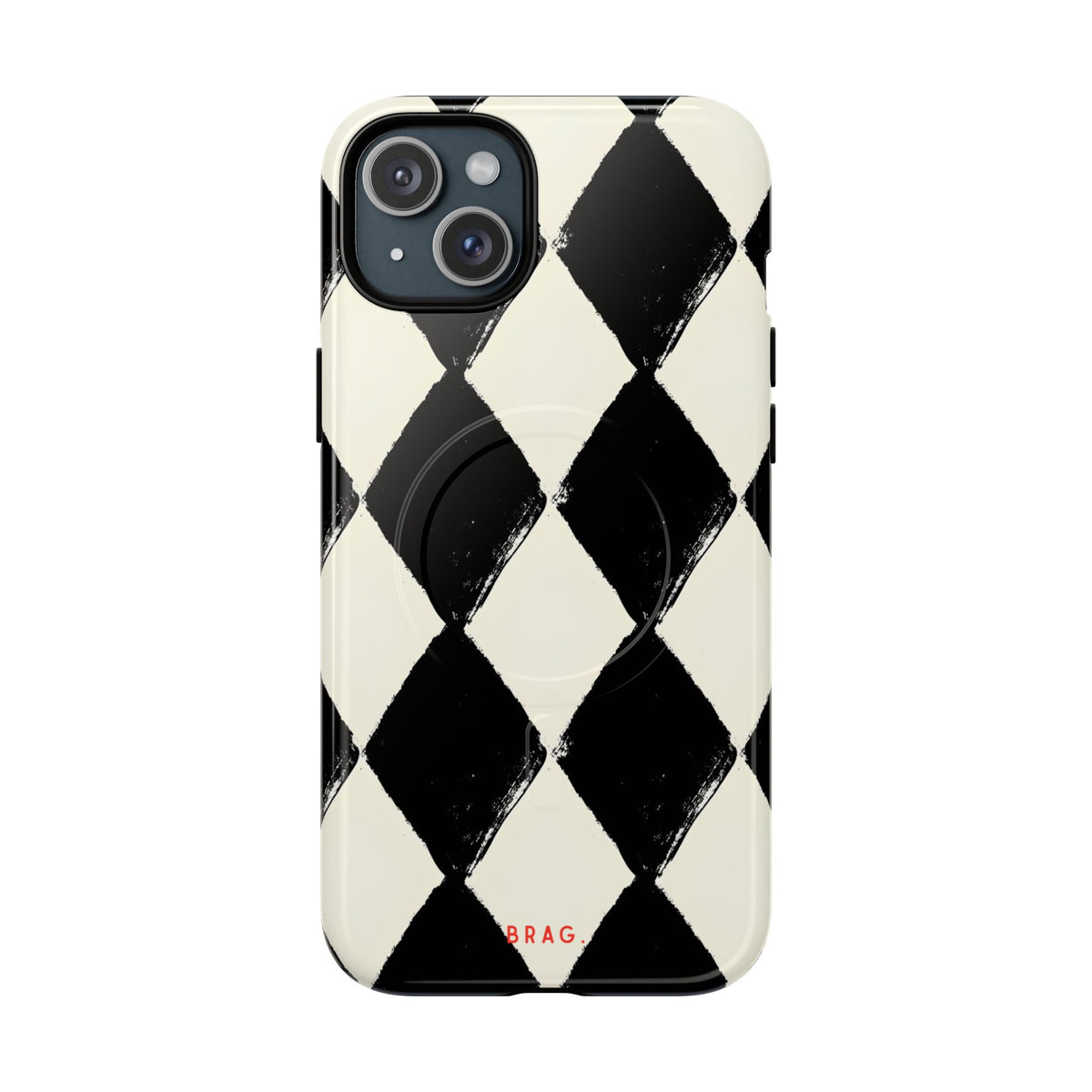 Ivory Harlequin MagSafe Tough Phone Case — Magnetic Protective Cover
