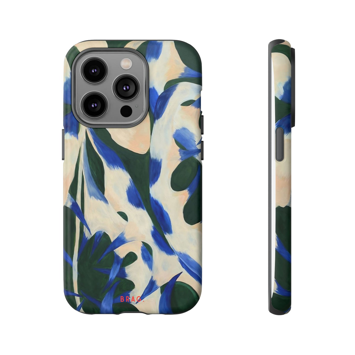 Blue Garden Tough Phone Case – Shockproof Protective iPhone Cover