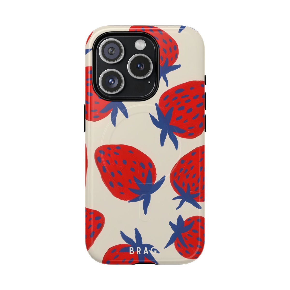 Strawberry Field MagSafe Tough Phone Case — Magnetic Protective Cover